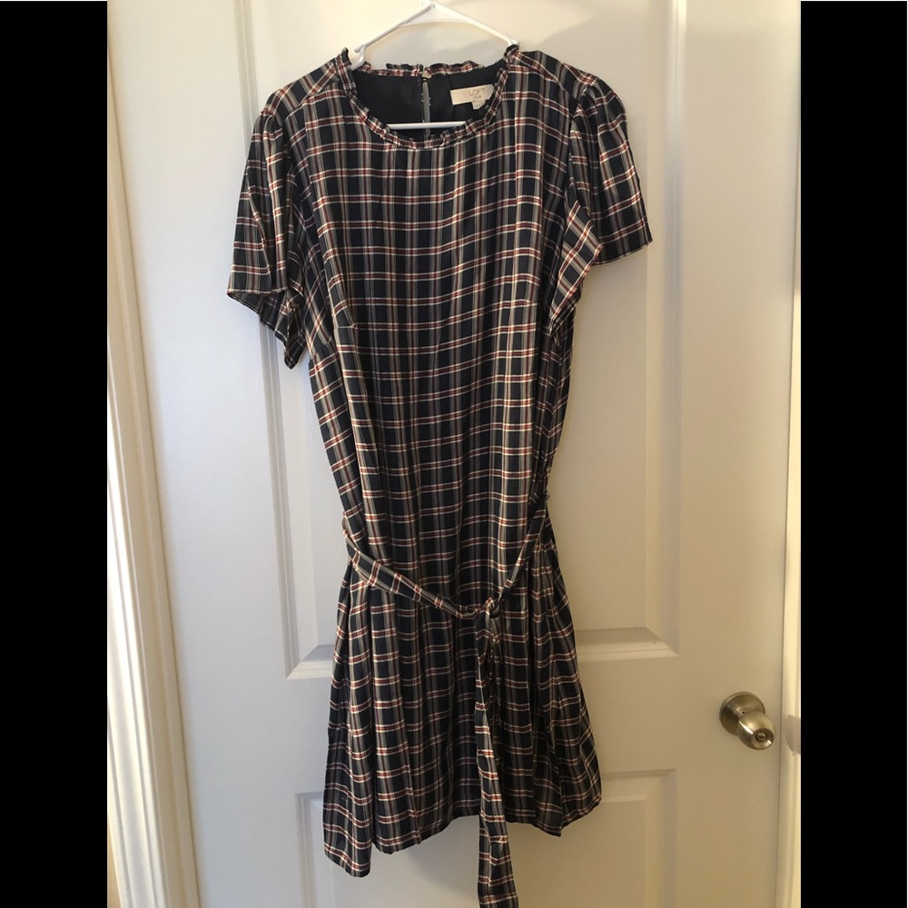 NWT LOFT Plaid Dress